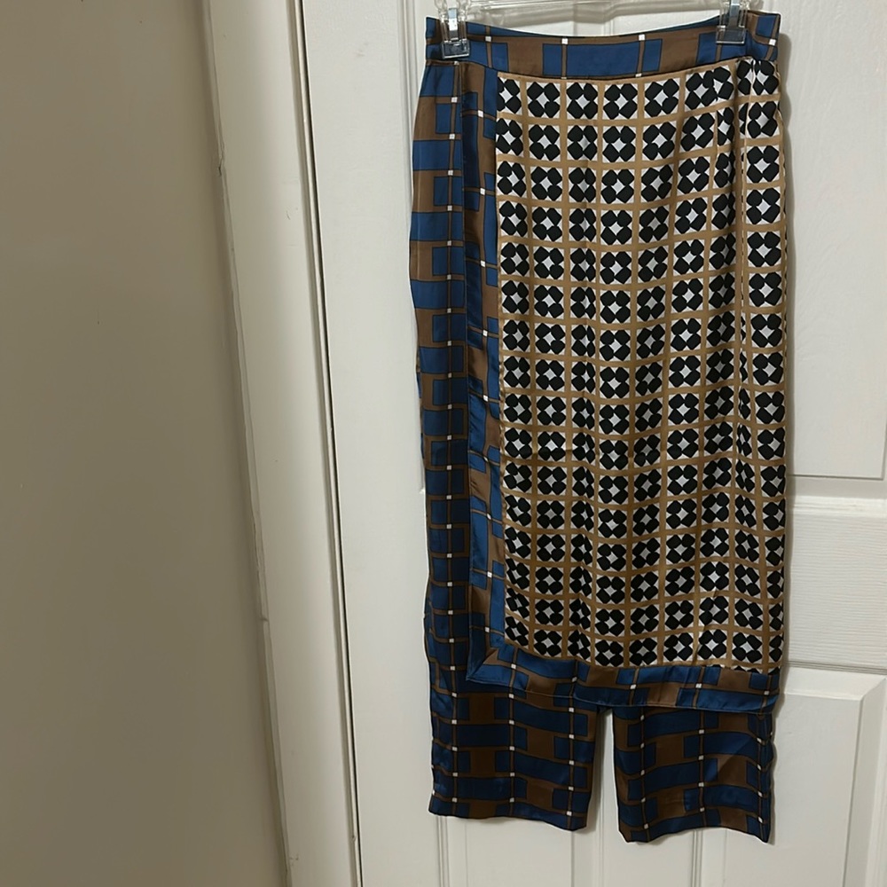 Zara Wrap Style Dress Pants - Geometric Pattern S - Picture 8 of 9